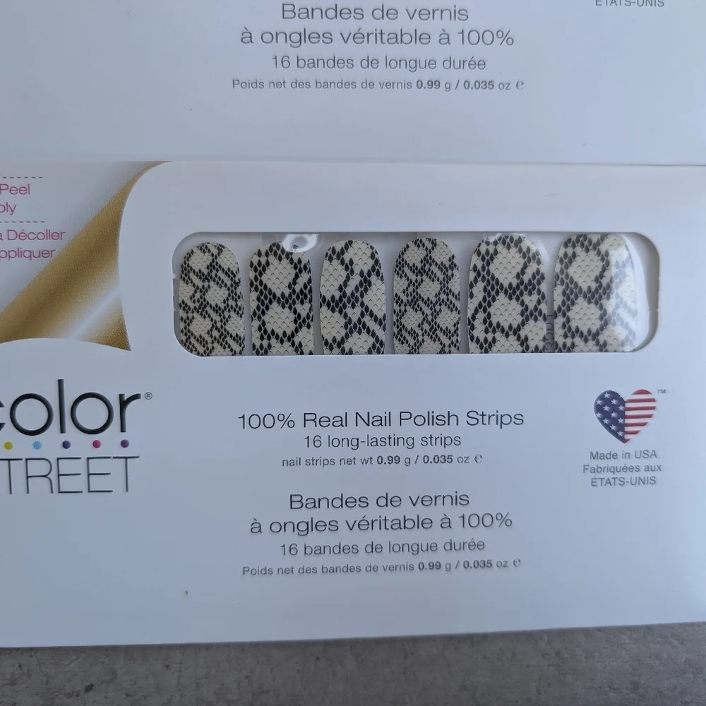 Lot of 5 Color Street 100% Real Nail Polish Strips Stickers Overlays